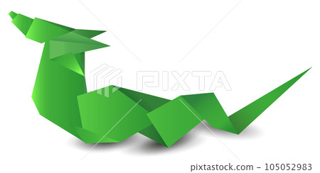 龍摺紙新年賀卡圖標 龍摺紙新年賀卡圖標 105052983