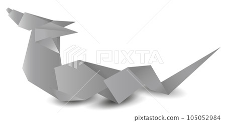 龍摺紙新年賀卡圖標 105052984