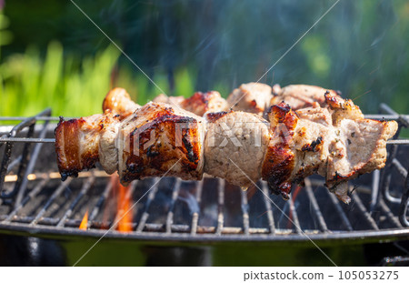grilled pork skewers 105053275