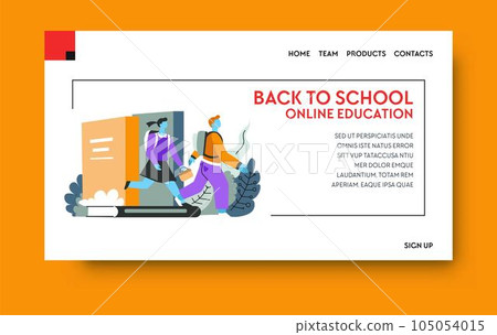 Online education landing web page, distant learning Online education landing web page, distant learning 105054015