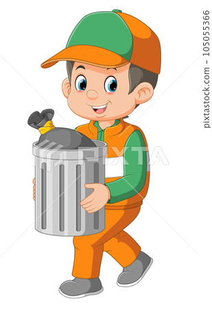 sanitation worker profession cartoon character of illustration sanitation worker profession cartoon character of illustration 105055366