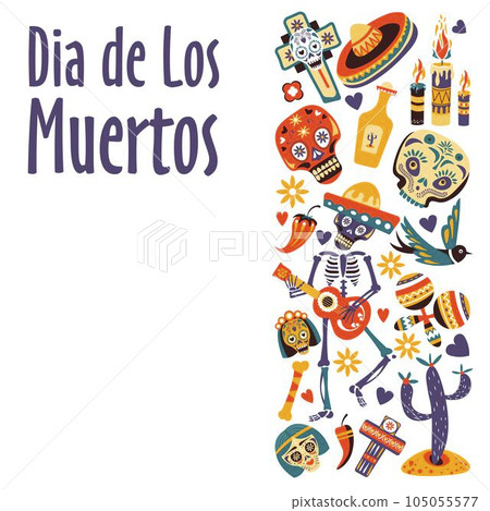 Dia de los Muertos, Mexican Day of Dead, holiday or fiesta Dia de los Muertos, Mexican Day of Dead, holiday or fiesta 105055577