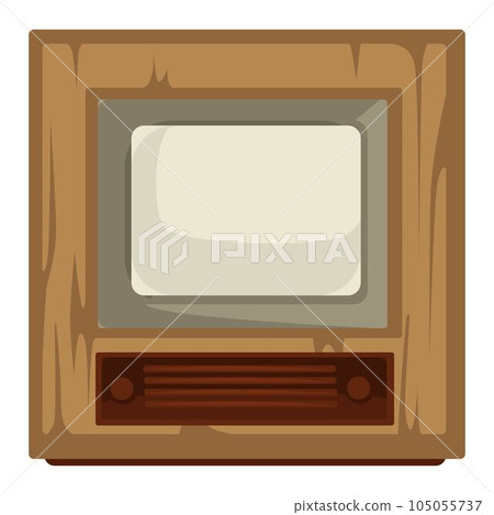 40s TV set, house item, retro device, movie and news broadcasting 105055737