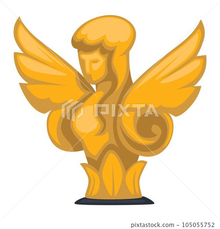 Gold sculpture, Empire epoch, female figure with wings 105055752