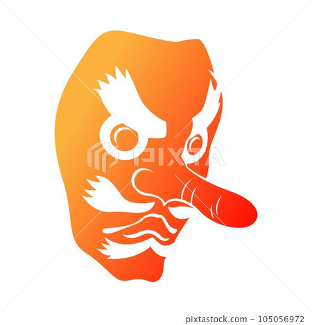 Traditional tengu mask icon 105056972