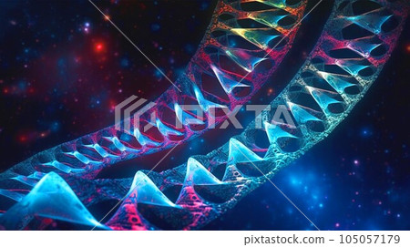 抽象的藍色光圈 105057179