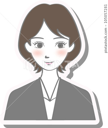 穿西裝的短髮女人 105057281