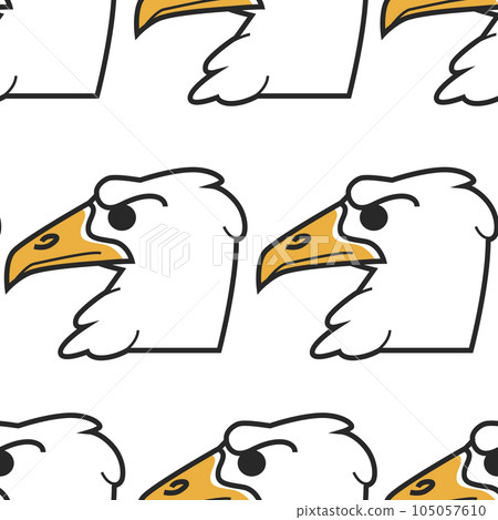 Hawk or eagle bird American symbol seamless pattern Hawk or eagle bird American symbol seamless pattern 105057610