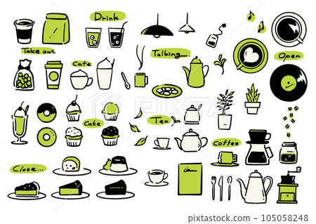 簡約復古咖啡廳套餐 抹茶味 105058248