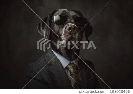 Dog businessman "AI-generated image" 105058496