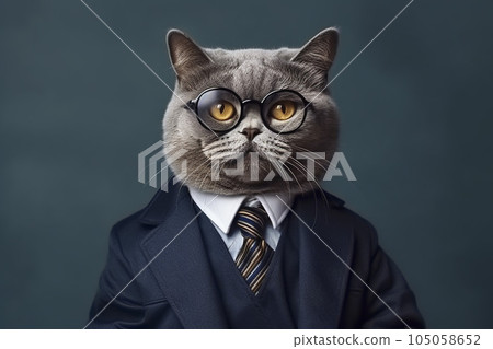 Cat businessman "AI-generated image" 105058652