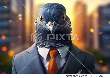 Pigeon businessman "AI-generated image" 105058738