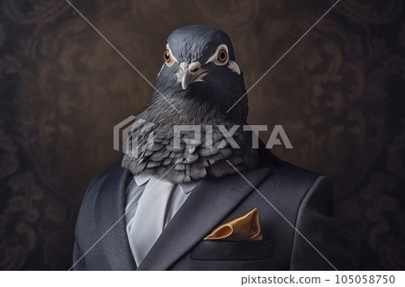 Pigeon businessman "AI-generated image" 105058750