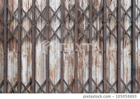 Folding metal house door, Old metallic, Iron door Folding metal house door, Old metallic, Iron door 105058893