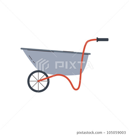 Wheelbarrow garden tool for ground transportation flat style 105059003