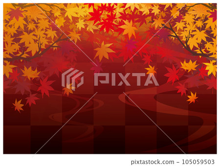 Autumn leaves maple background 105059503