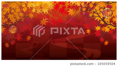 Autumn leaves maple background 105059504