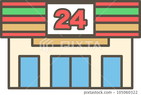 Simple color illustration of a convenience store 105060322