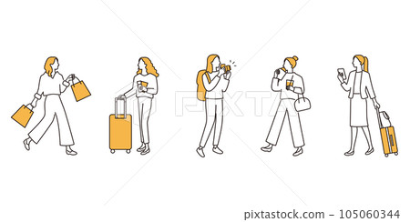 women enjoying travel 105060344