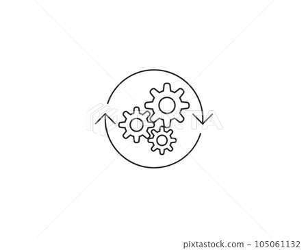 Automatism, process icon. Vector illustration. Automatism, process icon. Vector illustration. 105061132