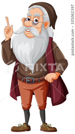 old woman cartoon character with beard old woman cartoon character with beard 105062397