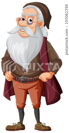 old woman cartoon character with beard old woman cartoon character with beard 105062398