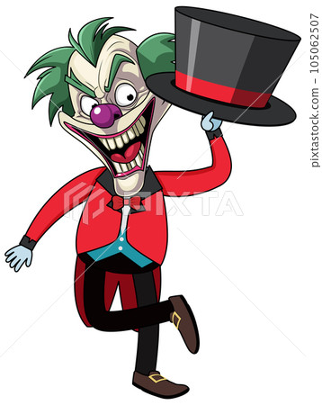 Creepy joker cartoon character 105062507