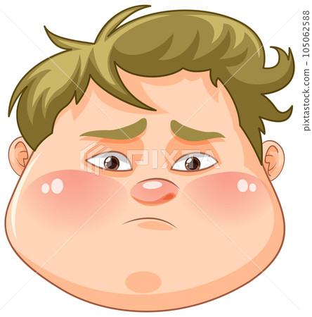 Face of fat boy cartoon 105062588