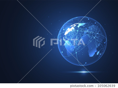 Global network connection. World map point and line composition concept of global business. Vector Illustration Global network connection. World map point and line composition concept of global business. Vector Illustration 105062639