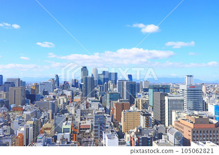 名古屋市中心的風景與許多摩天大樓 105062821