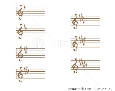 音樂素材 一組尖銳的調號 105063059