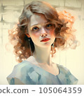 美麗的水彩女人 105064359