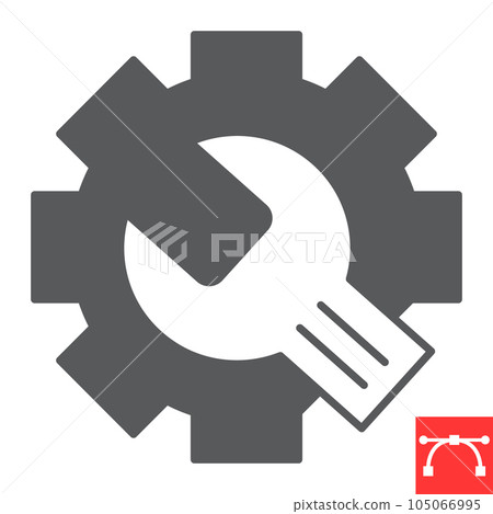 Troubleshooting glyph icon, solution and business, maintenance vector icon, vector graphics, editable stroke solid sign, eps 10. Troubleshooting glyph icon, solution and business, maintenance vector icon, vector graphics, editable stroke solid sign, eps 10. 105066995