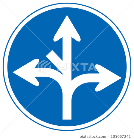 道路標誌、監管標誌、禁止指定方向外通行 105067241