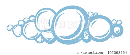 Bubbly water with soap suds, copy space on bubble 105068264