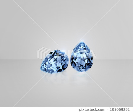 blue cut diamond, for design fashion jewellery blue cut diamond, for design fashion jewellery 105069291