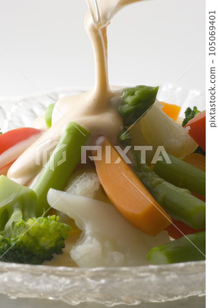 Warm vegetable salad Warm vegetable salad 105069401