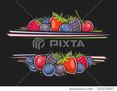 Vector border for Berries Vector border for Berries 105070007