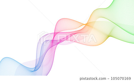 Colorful wave background. white background Colorful wave background. white background 105070169