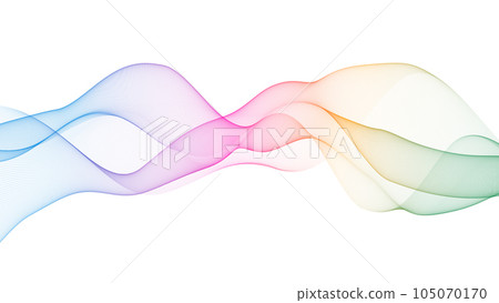 Colorful wave background. white background 105070170