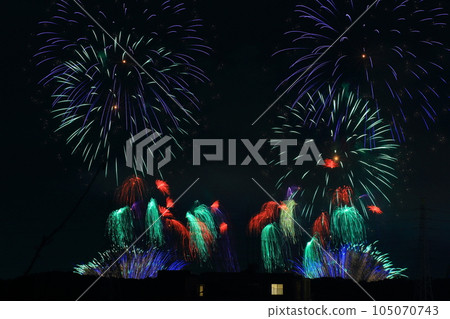 Expo'70 Commemorative Park Fireworks Display (Suita City, Osaka Prefecture) Viewed from Senrioka Central Park 105070743
