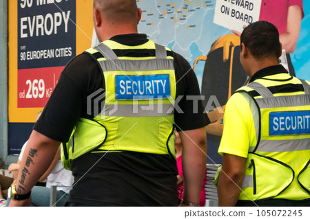 Back turned Czech security officers Back turned Czech security officers 105072245