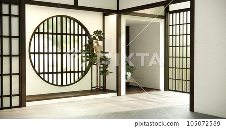 Empty room,Clean japanese minimalist room interior Empty room,Clean japanese minimalist room interior 105072589