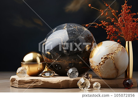 Podium stage for jewellery product presentation 105072856