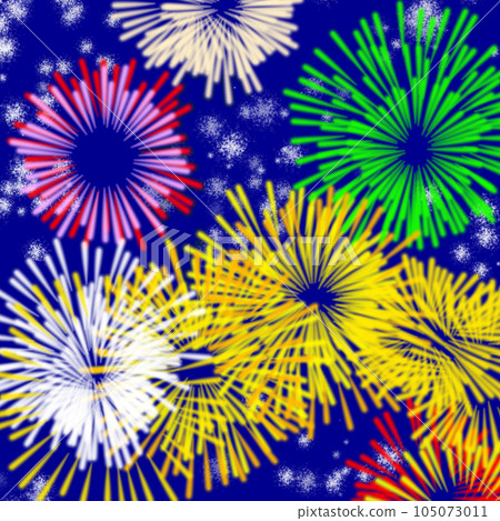 fireworks illustration. Pictures inspired by summer festivals and fireworks displays 105073011