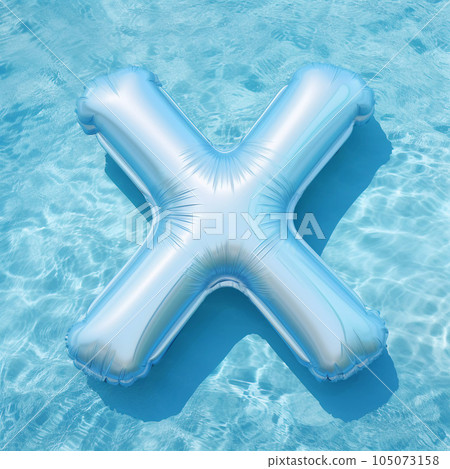 Colorful Blue Air Mattress in the Shape of the... - Stock Illustration ...