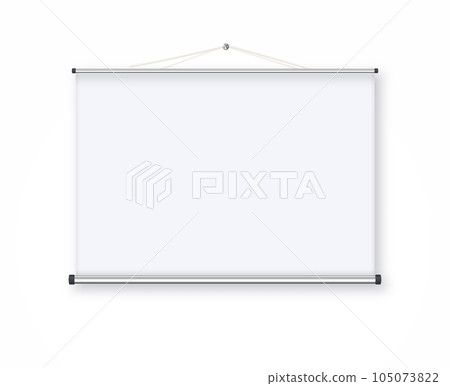 Realistic blank whiteboard on tripod stand Vector Image