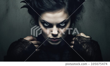 A hauntingly beautiful vampire-magician AI generated 105075474