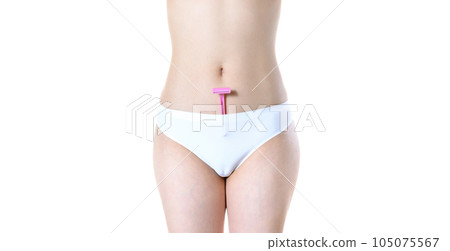 T-shaped razor for women's lower body underwear, waste hair treatment care, medical beauty hair removal, hair removal, lower abdomen 105075567