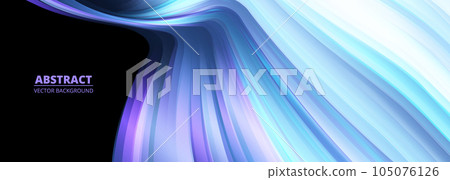 Vector modern abstract background with coloured wave lines 105076126